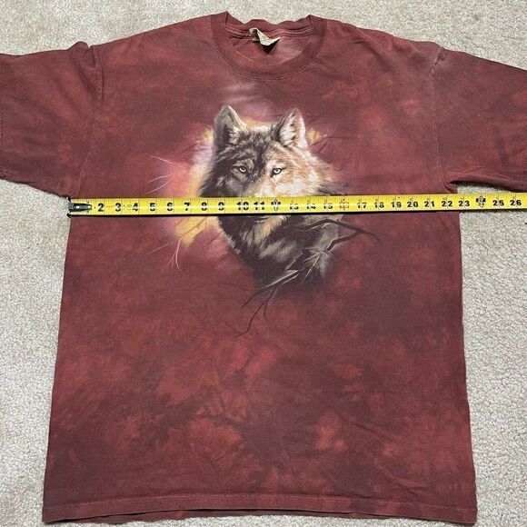 The Mountain Leather Tag Wolf Print T-Shirt Large - Picture 8 of 9